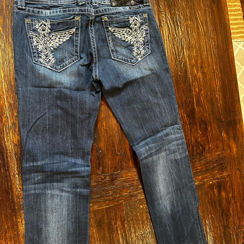 Embroidered Blue Jeans
